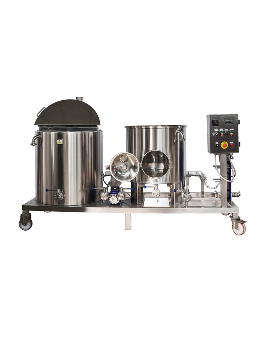 Impianto birra 200 LT a 2 tini con riscaldamento GPL/metano